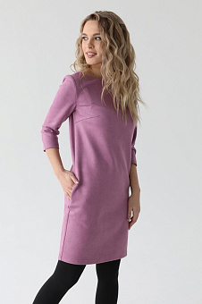 Платье из замши с вырезом на спинке