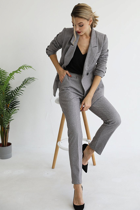 Брюки костюмные с высокой посадкой