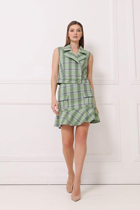 Юбка с накладными карманами