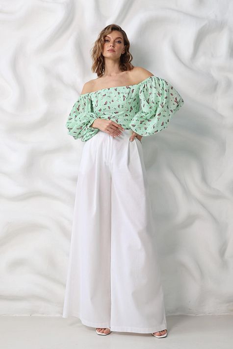 Блузка-топ с пышными рукавами