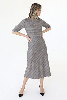 Платье приталенное из искусственной замши