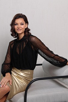 Блуза из фатина с топом в комплекте