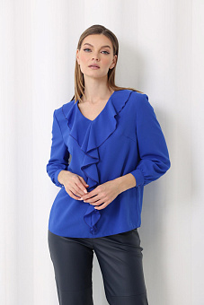 Блузка с воротником-воланом