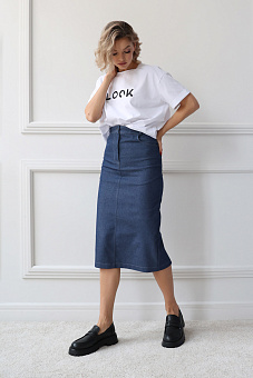 Юбка миди из джинсы