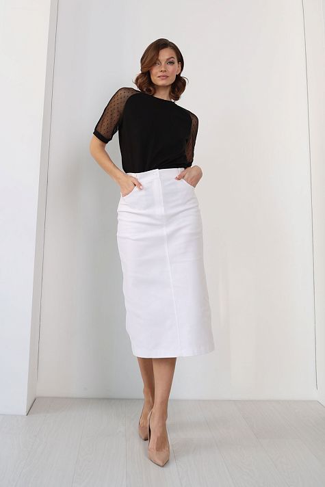 Юбка миди из джинсы