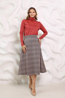 Юбка миди из трикотажа с карманами