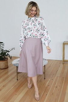 Юбка миди из искусственной кожи