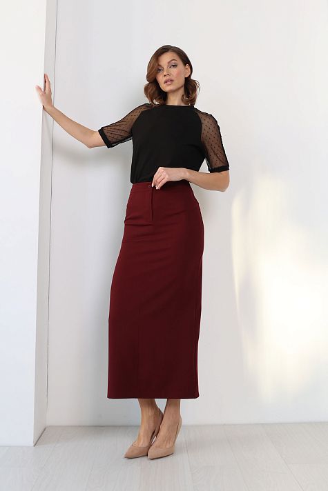 Юбка макси с разрезом