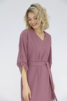 Трикотажное платье с поясом в комплекте