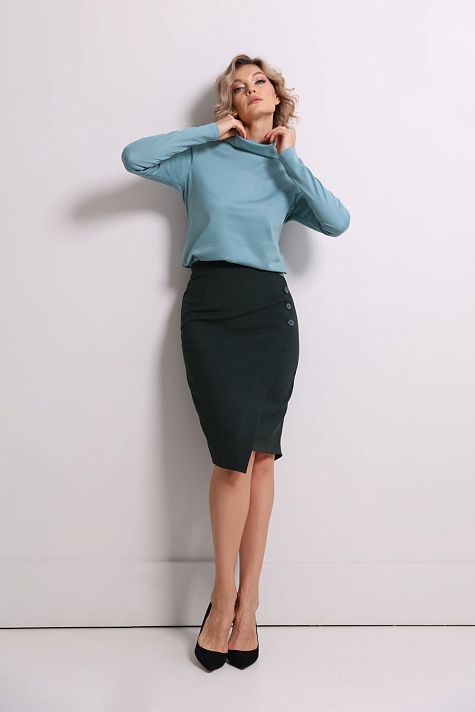 Юбка на запах на пуговицах