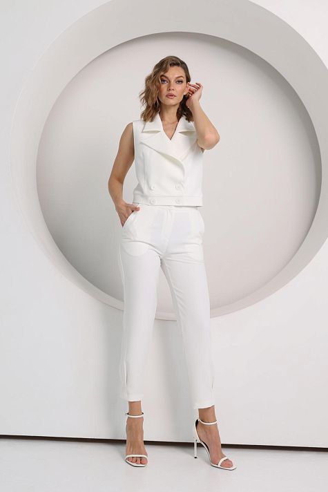 Брюки-капри с защипами