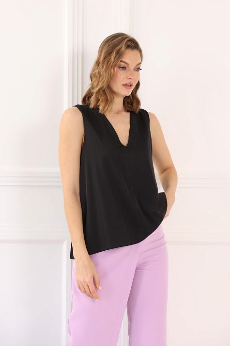Топ свободного кроя из шёлка