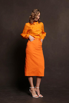 Юбка миди из джинсы