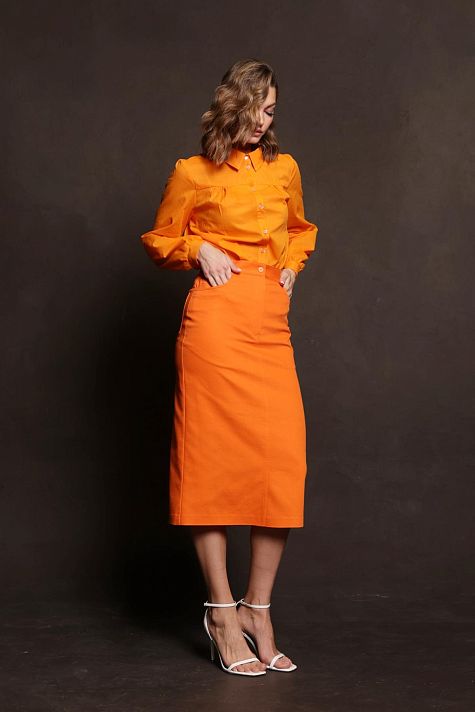 Юбка миди из джинсы