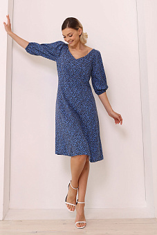 Платье с пышными рукавами